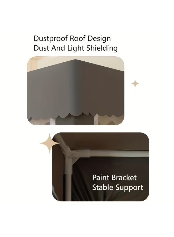 Bed Canopy Tents Curtain,Sleep Tents for Indoor Portable Light Reducing,  Anti-Mosquito and, Light Blocking, Privacy Protection, Easy Installation Design,  Suitable for Single Bed, Bunk Bed, School Dormitory - Image 4